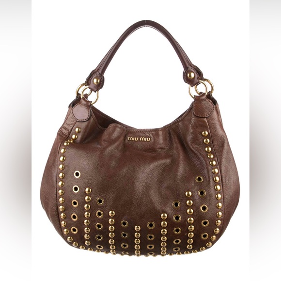 Miu Miu Handbags - Miu Miu Soft Leather Hobo Bag